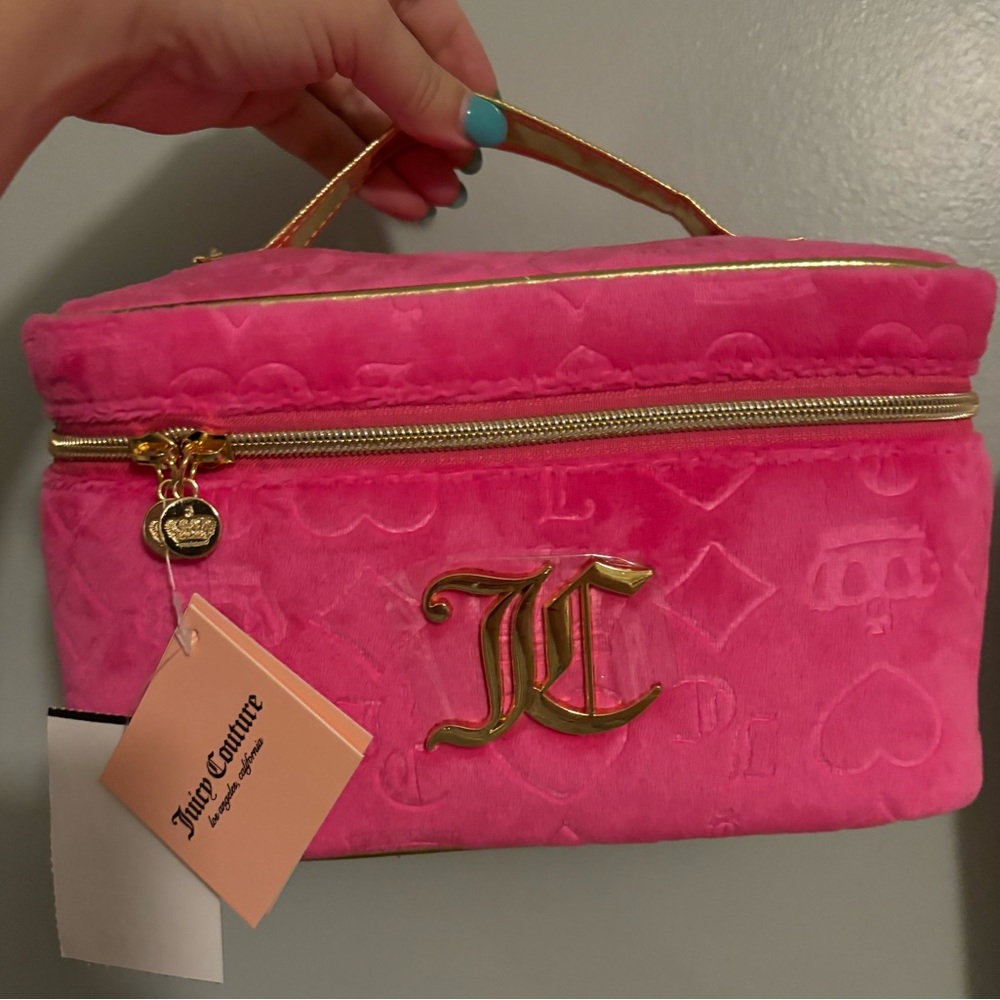 Velour pink makeup bag juicy couture